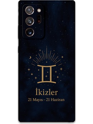 Galaxy Note 20 Ultra Uyumlu Ikizler Burcu Desenli Telefon Kılıfı + Ekran Koruyucu - 5770