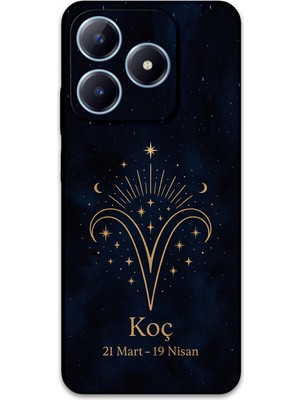 Realme Note 50 Uyumlu Koç Burcu Desenli Telefon Kılıfı + Ekran Koruyucu - 5768