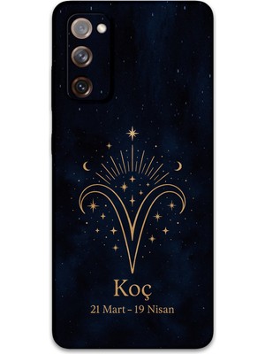 Galaxy Note 20 Uyumlu Koç Burcu Desenli Telefon Kılıfı + Ekran Koruyucu - 5768