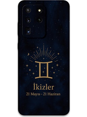 Galaxy S20 Ultra Uyumlu Ikizler Burcu Desenli Telefon Kılıfı + Ekran Koruyucu - 5770