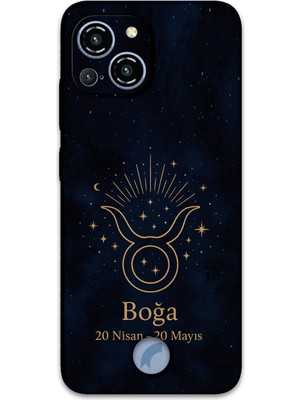 Reeder S23 Pro Max Uyumlu Boğa Burcu Desenli Telefon Kılıfı + Ekran Koruyucu - 5769