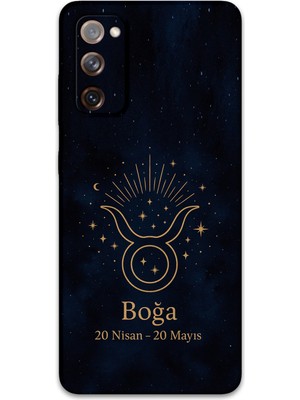 Galaxy Note 20 Uyumlu Boğa Burcu Desenli Telefon Kılıfı + Ekran Koruyucu - 5769