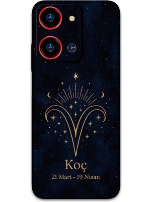 Reeder S19 Max Pro S Zoom Uyumlu Koç Burcu Desenli Telefon Kılıfı + Ekran Koruyucu - 5768
