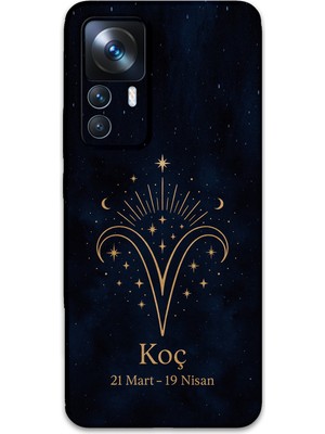 Xiaomi Mi 12T Uyumlu Koç Burcu Desenli Telefon Kılıfı + Ekran Koruyucu - 5768