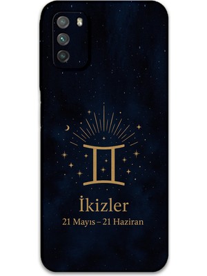 Poco M3 Uyumlu Ikizler Burcu Desenli Telefon Kılıfı + Ekran Koruyucu - 5770
