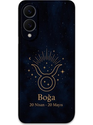 Galaxy S25 Edge Uyumlu Boğa Burcu Desenli Telefon Kılıfı + Ekran Koruyucu - 5769