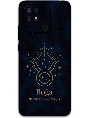 Xiaomi Redmi 10C Uyumlu Boğa Burcu Desenli Telefon Kılıfı + Ekran Koruyucu - 5769