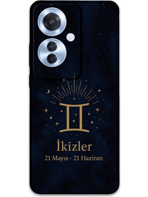 Oppo Reno 11F Uyumlu Ikizler Burcu Desenli Telefon Kılıfı + Ekran Koruyucu - 5770