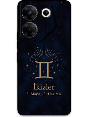 Tecno Camon 20 Pro 4g Uyumlu Ikizler Burcu Desenli Telefon Kılıfı + Ekran Koruyucu - 5770