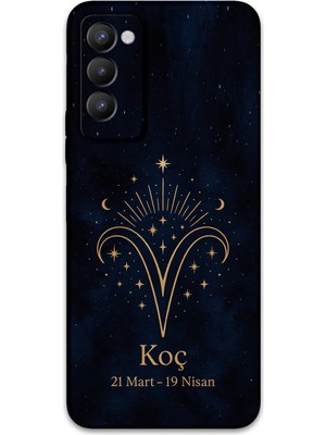Tecno Camon 18 Uyumlu Koç Burcu Desenli Telefon Kılıfı + Ekran Koruyucu - 5768