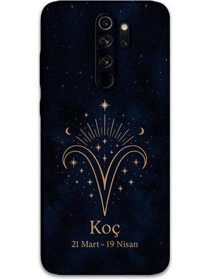 Xiaomi Redmi Note 8 Pro Uyumlu Koç Burcu Desenli Telefon Kılıfı + Ekran Koruyucu - 5768