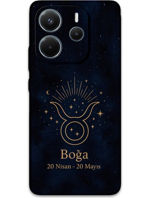 Xiaomi Redmi Note 14 5g Uyumlu Boğa Burcu Desenli Telefon Kılıfı + Ekran Koruyucu - 5769