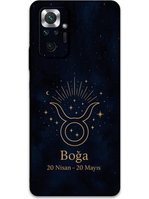 Xiaomi Redmi Note 10 Pro Uyumlu Boğa Burcu Desenli Telefon Kılıfı + Ekran Koruyucu - 5769