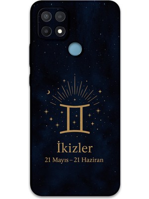 Oppo A15 Uyumlu Ikizler Burcu Desenli Telefon Kılıfı + Ekran Koruyucu - 5770