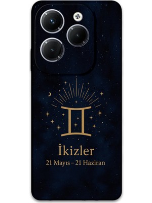 Infinix Hot 40 Pro Uyumlu Ikizler Burcu Desenli Telefon Kılıfı + Ekran Koruyucu - 5770