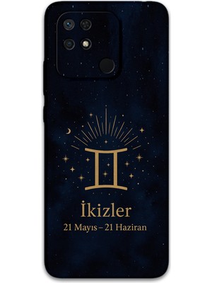 Xiaomi Redmi 10C Uyumlu Ikizler Burcu Desenli Telefon Kılıfı + Ekran Koruyucu - 5770