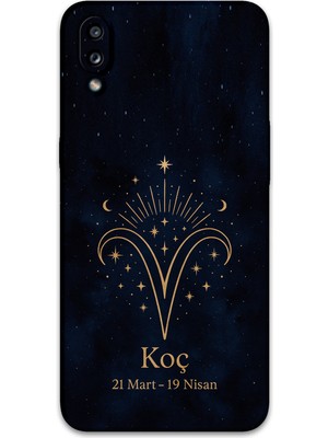 Galaxy A10S Uyumlu Koç Burcu Desenli Telefon Kılıfı + Ekran Koruyucu - 5768