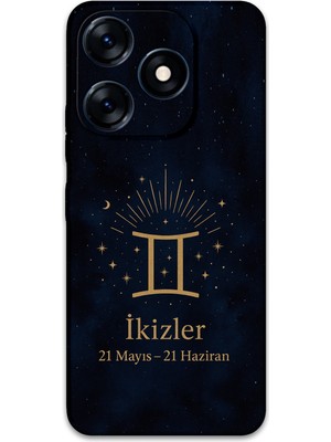 Tecno Spark 10 Pro Uyumlu Ikizler Burcu Desenli Telefon Kılıfı + Ekran Koruyucu - 5770