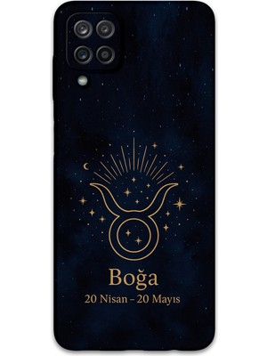 Galaxy M32 Uyumlu Boğa Burcu Desenli Telefon Kılıfı + Ekran Koruyucu - 5769