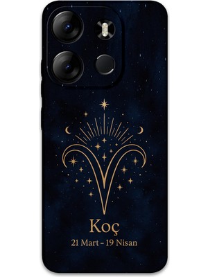 Tecno Spark Go 2023 Uyumlu Koç Burcu Desenli Telefon Kılıfı + Ekran Koruyucu - 5768