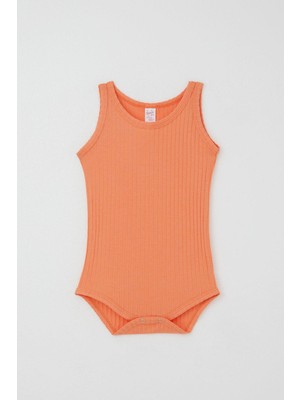 Breeze Kız Bebek Çıtçıtlı Atlet Zıbın Body Jakarlı 9 Ay-3 Yaş, Somon