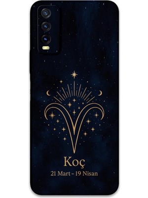 Vivo Y20S Uyumlu Koç Burcu Desenli Telefon Kılıfı + Ekran Koruyucu - 5768