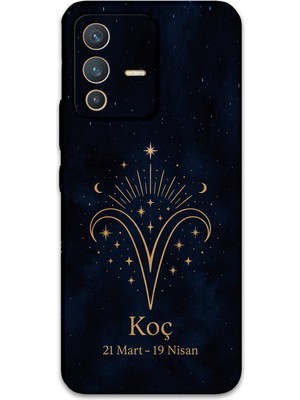 Vivo V23 5g Uyumlu Koç Burcu Desenli Telefon Kılıfı + Ekran Koruyucu - 5768