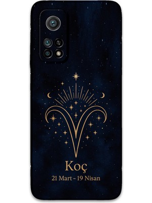 Xiaomi Mi 10T Pro Uyumlu Koç Burcu Desenli Telefon Kılıfı + Ekran Koruyucu - 5768