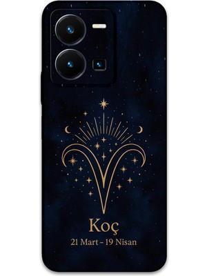Vivo Y22S Uyumlu Koç Burcu Desenli Telefon Kılıfı + Ekran Koruyucu - 5768