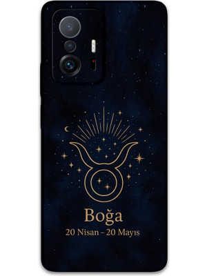Xiaomi Mi 11T Uyumlu Boğa Burcu Desenli Telefon Kılıfı + Ekran Koruyucu - 5769