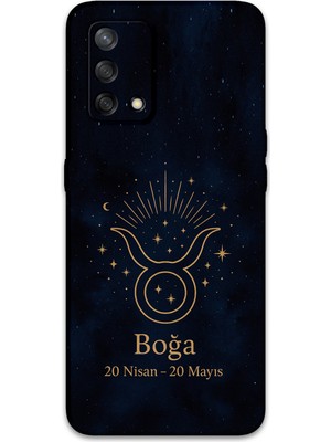 Oppo A74 Uyumlu Boğa Burcu Desenli Telefon Kılıfı + Ekran Koruyucu - 5769