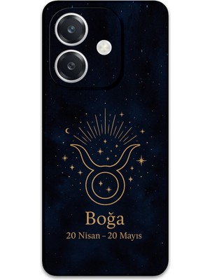 Oppo A3 Uyumlu Boğa Burcu Desenli Telefon Kılıfı + Ekran Koruyucu - 5769