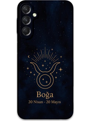 Galaxy A14 Uyumlu Boğa Burcu Desenli Telefon Kılıfı + Ekran Koruyucu - 5769