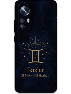 Xiaomi Mi 12 Uyumlu Ikizler Burcu Desenli Telefon Kılıfı + Ekran Koruyucu - 5770