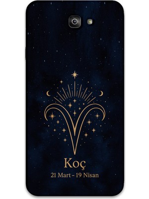 Galaxy J7 Prime Uyumlu Koç Burcu Desenli Telefon Kılıfı + Ekran Koruyucu - 5768