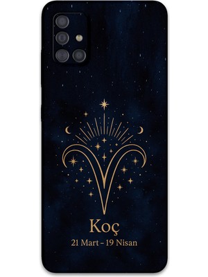 Galaxy A51 Uyumlu Koç Burcu Desenli Telefon Kılıfı + Ekran Koruyucu - 5768