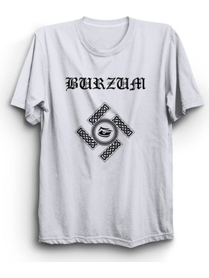 Burzum, X-Ra Logo, Rock Metal Müzik Grubu Baskılı, Unisex, %100 Pamuk Tişört