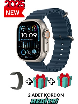 Bunnys Omix X700 Uyumlu Universal Akıllı Saat Watch Ultra2 49MM Kordonlu - Son Versiyon