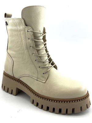 Venüs 2251811 Günlük Hakiki Deri Bayan Bot-Bej