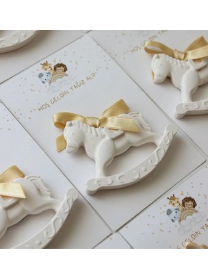 İlya Design  Atlıkarınca Taş Magnet Bebek Hediyeliği (10 Adet)