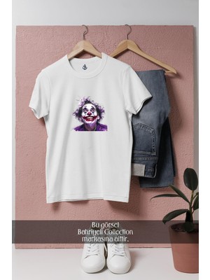 Oversize Joker Smiling Clown Face Paint  Tasarımlı Unisex T-Shirt