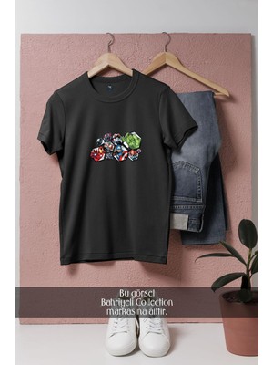Oversize Marvel Avengers Characters  Tasarımlı Unisex T-Shirt