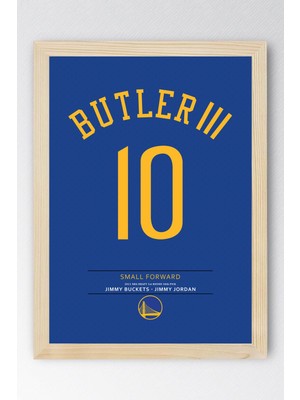 Jimmy Butler Forma Çerçeveli Tablo - Nba Golden State Warriors Jersey