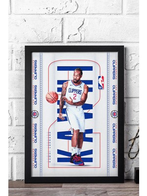 Kawhi Leonard Çerçeveli Tablo - Los Angeles Clippers Nba Posteri Tablo