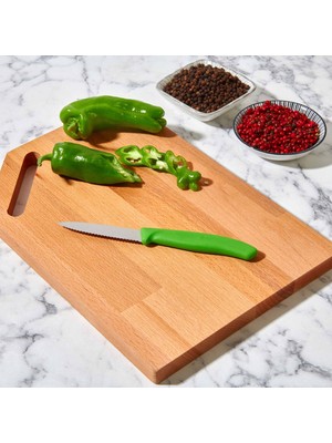 Victorinox 6.7636.L114 Tırtıklı Soyma Bıçağı - Yeşil/8 cm