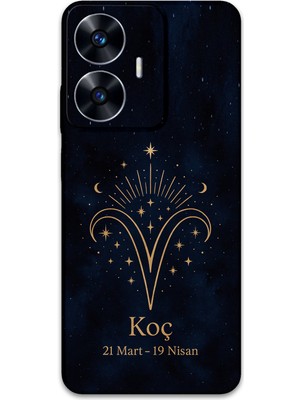 Realme C55 Uyumlu Koç Burcu Desenli Telefon Kılıfı + Ekran Koruyucu - 5768