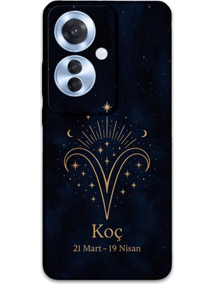 Oppo Reno 11F Uyumlu Koç Burcu Desenli Telefon Kılıfı + Ekran Koruyucu - 5768