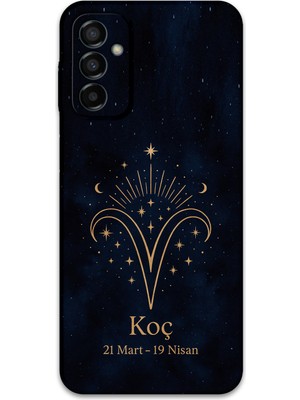 Galaxy M23 Uyumlu Koç Burcu Desenli Telefon Kılıfı + Ekran Koruyucu - 5768