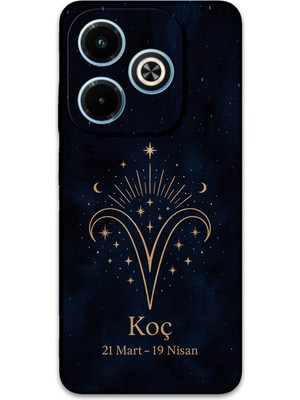 Infinix Hot 40I Uyumlu Koç Burcu Desenli Telefon Kılıfı + Ekran Koruyucu - 5768