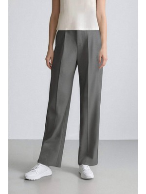 DeFacto Wide Leg Pensli Klasik Palazzo Pantolon Geniş Bol Paça Basic Düz Uzun Boy Yüksek Bel Cepli C2020AX25SP